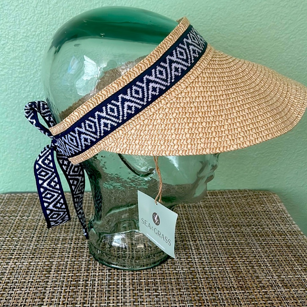 Sea & Grass sun visor with ribbon